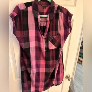 Purple Plaid Dress size L Rock Republic